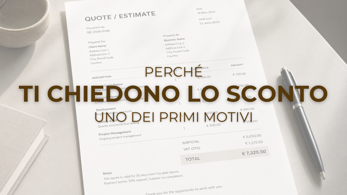 Perché ti chiedono lo sconto